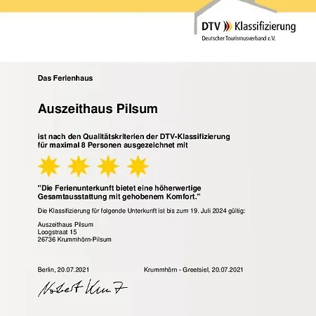 Holiday home Auszeithaus Pilsum - Wintergarten, Sauna, E-ladesaule - 8 Personen Krummhoern